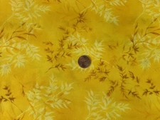 P&B Textiles, FLORA FERN YELLOW 2005, 43"x24" Cotton Quilting Fabric