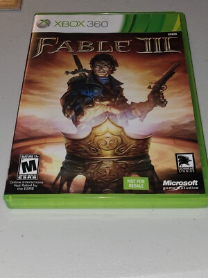 Fable (Xbox 360) Case/Manual/Game (Not for Resale Version) CIB- Tested 