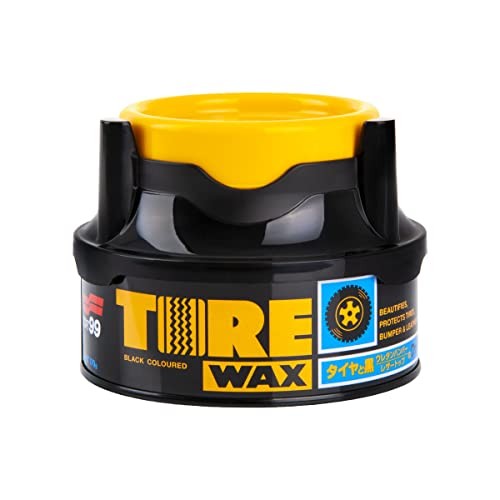 SOFT99 Tyre Tire Black Wax Coating Dessing Rubber Car Care Natural Sheen 02015 - Foto 3 di 9