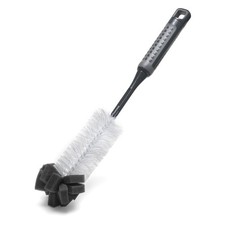 Image of Addis ComfiGrip Long Handled Bottle Brush with Sponge Scrub, Metallic Graphite,