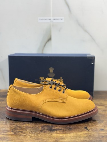 Tricker’s Scarpa Uomo Derby Daniel Suede Curry Dainite Sole 43 - Foto 1 di 6