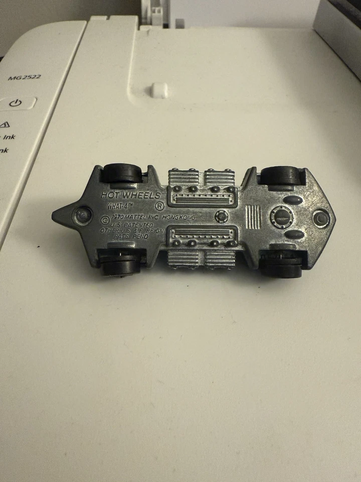 1970 Hot Wheels Redline What 4 - Aqua Teal Red Line Hong Kong - Blue Glass - Image 3 of 4