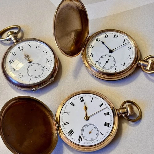 3 Antique Pocket Watches (spares/repair) Waltham, Swiss