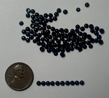  10 TEN PCS GENUINE BLACK ONYX RD 3 MM CABOCHON FLAT BOTTOM BELOW WHOLESALE