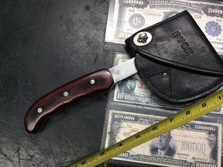 EXCELLENT 1987 BUCK USA 106 HATCHET WITH OG LEATHER SHEATH 10"