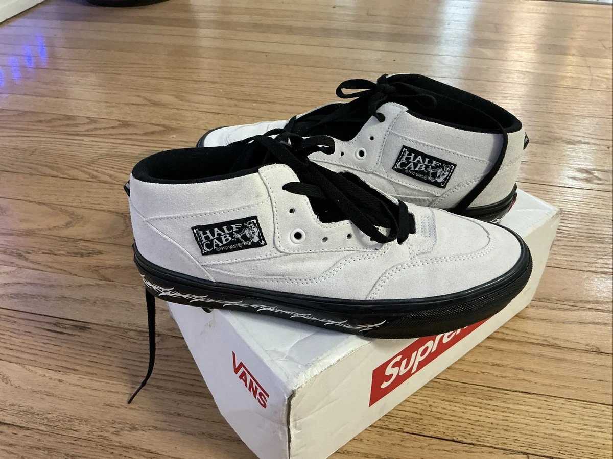 Supreme x Vans Half Cab Barbed Wire - White for sale | eBay