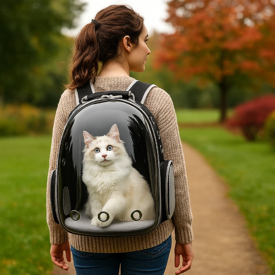 QLS Transportrucksack 40x30x28 cm Tragetasche für Katzen & kleine Hunde bis 7 kg - Bild 3 von 4