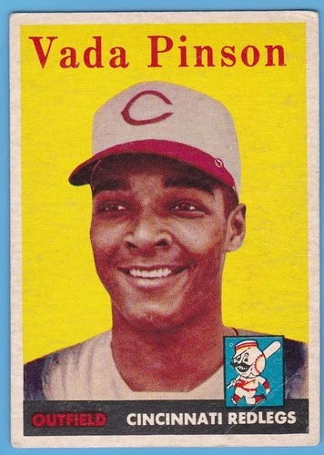 1958 Topps #420 Vada Pinson. Cincinnati Redlegs. VG/EX.