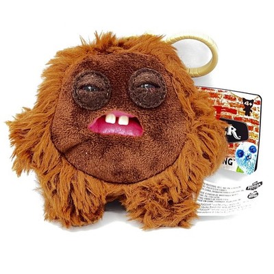 Fuggler Funny Ugly Monster Keyring Plush Hedge Grog Keychain Brown Key ...