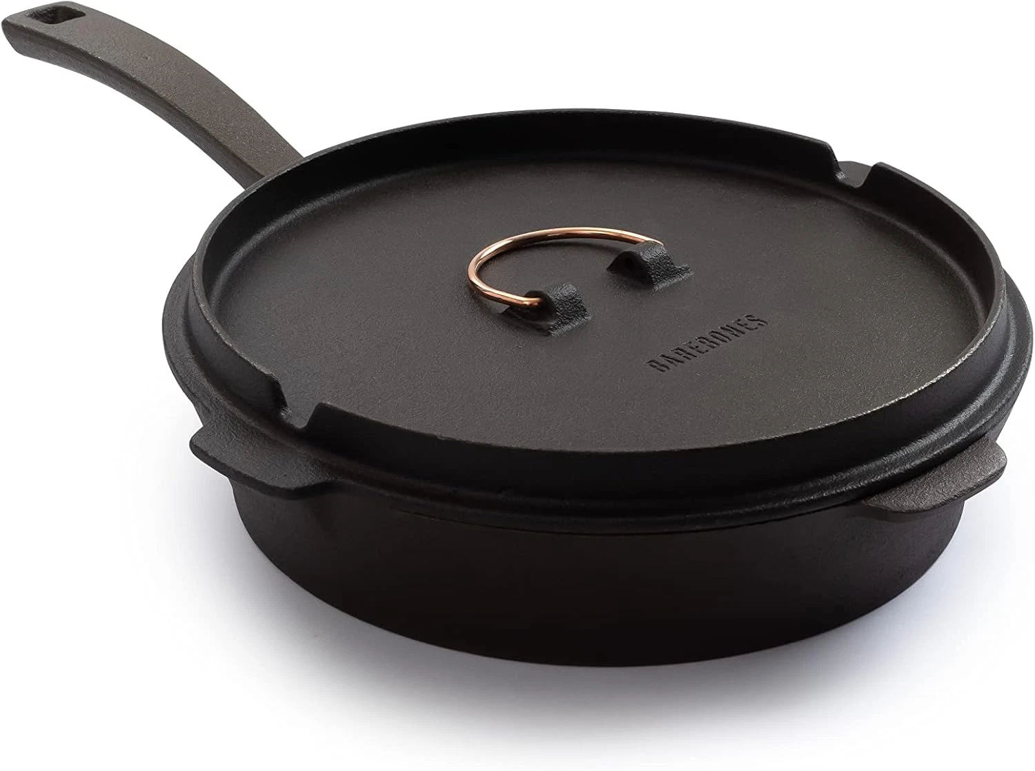 10-Inch Cast Iron Skillet Set with Dutch Oven Lid - Perfect for Camping