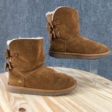 Koolaburra by UGG Boots Youth 5 Shearling Tan Leather Pull On Round Toe Casual