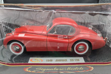 Vintage 1949 Jaguar XK120 Red 1:18 Diecast Car Signature Models NIB Box Wear
