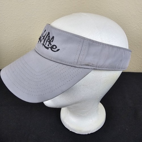 Salt Life Sun Visor Hat Gray Outdoor Fishing Beach Adj. Band - Picture 3 of 18