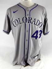 2025 Colorado Rockies Anthony Molina #43 Game Issued Pos Used Grey Jersey 46 875