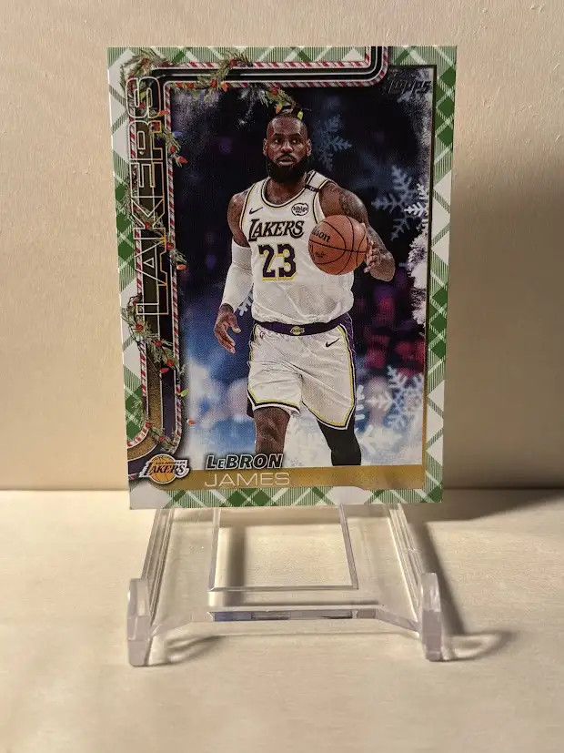 2025-26 Topps Holiday LeBron James Plaid #H119 Lakers