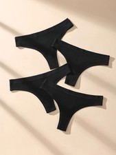Cotton Low Rise Panties Women's Briefs Soft Breathable Seamless Comfort 4 Pcs