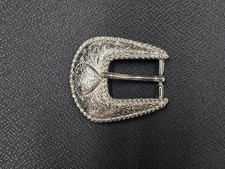 Western-Style Engraved Belt Buckle with Heart Pattern for women