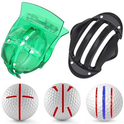 Uniclife 2 Stück Golfball Liner Schablone für Putt Linear Grün, Schwarz 