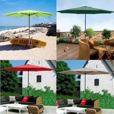 13ft 8 Ribs Outdoor Patio Umbrella Sun Shade Market Aluminum UV Block Garden