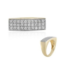 Cavill Damenring Silber 925 Sterlingsilber 1,35Ct Zirkonia Rund Goldpl