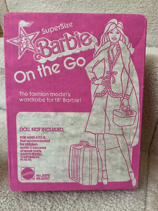Super Size Barbie On the Go #2070 Fashion for 18# Barbie 1977 Vintage