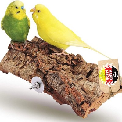 Sitzbrett für Vögel Wellensittich Nymphensittich Vogelkäfig Zubehör Kork 20x10cm