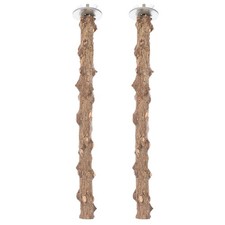 2 Pcs Parrot Claw Grinding Stick Bird Wooden Perch Stand Cage Tree