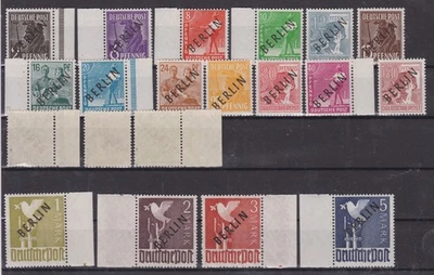 Berlin Nr. 1-20 postfrisch Ränder, tiefst-geprüft BPP Schlegel, Schwarzaufdruck - Bild 1 von 2