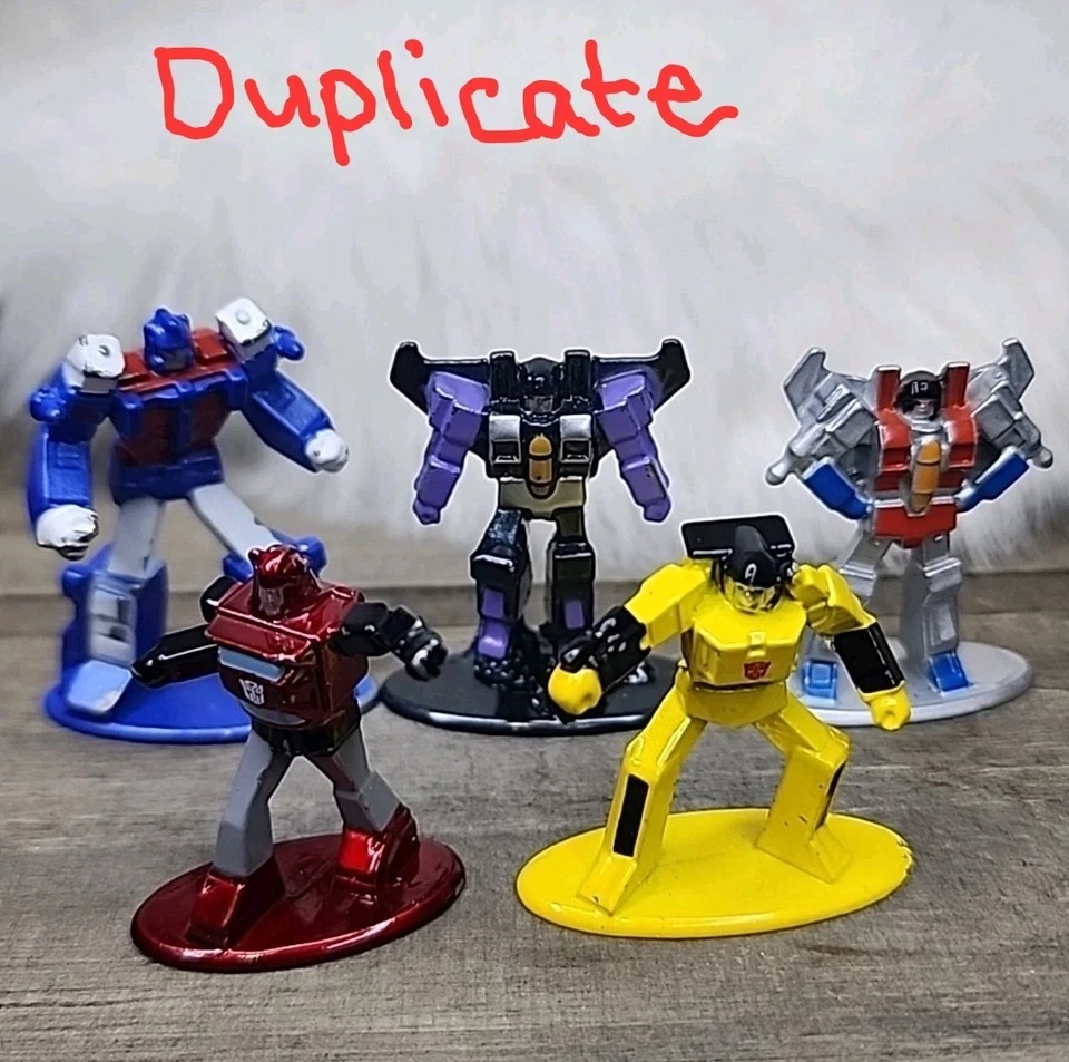 Transformers Miniatura Diecast Figuras Nano Metal Figuras Juguetes 17 Total Foto 3 de 4