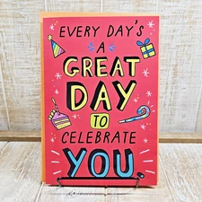 Hallmark Birthday Greeting Card 6x8 Red Cake Pop Up Musical Funny Humor