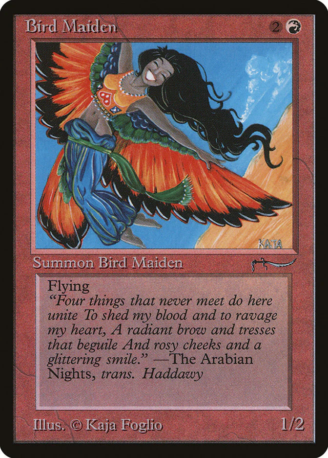 Bird Maiden (Dark Mana Cost) [Arabian Nights] Magic MTG