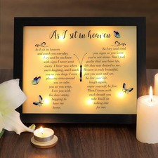 Memorial Gifts LED Shadow Box - Sympathy Gift in Memory of Loved One Gifts, R...