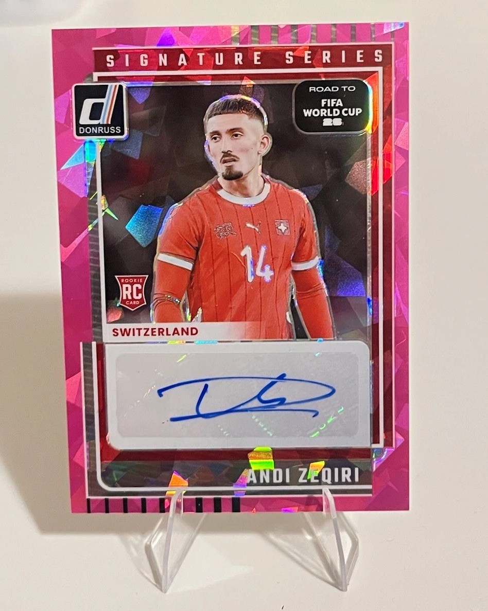 Panini- 2025-26 Donruss Road to FIFA WC Andi Zeqiri #SS-AZ Auto RC- SUI view 2