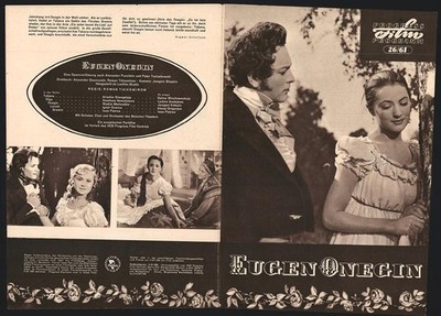 Filmprogramm PFP Nr. 26/61, Eugen Onegin, Ariadna Shengelaja, Vadim Medvedev, R 