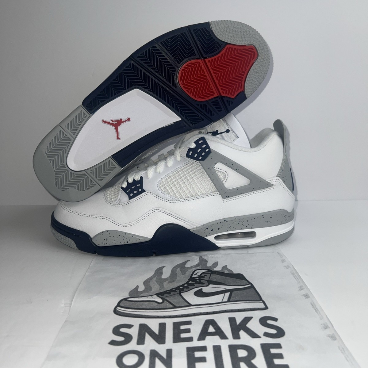 Size 10 - Jordan 4 Retro Mid Midnight Navy for sale online | eBay