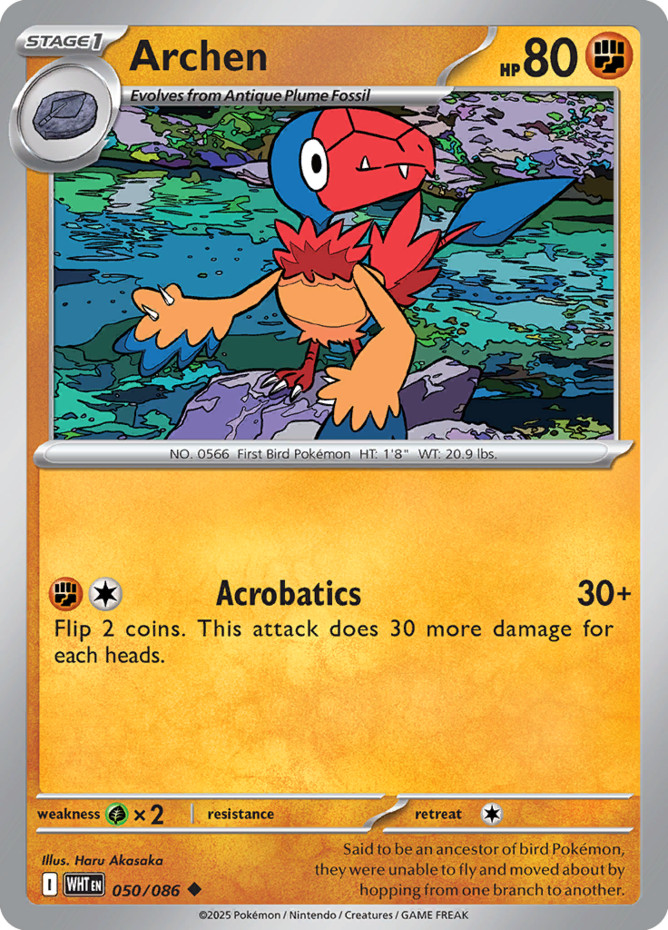 Archen - 050/086 - Uncommon NM White Flare