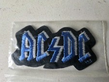 Vintage NOS 1980s AC/DC Patch 3" RARE Blue Black White Embroidered New
