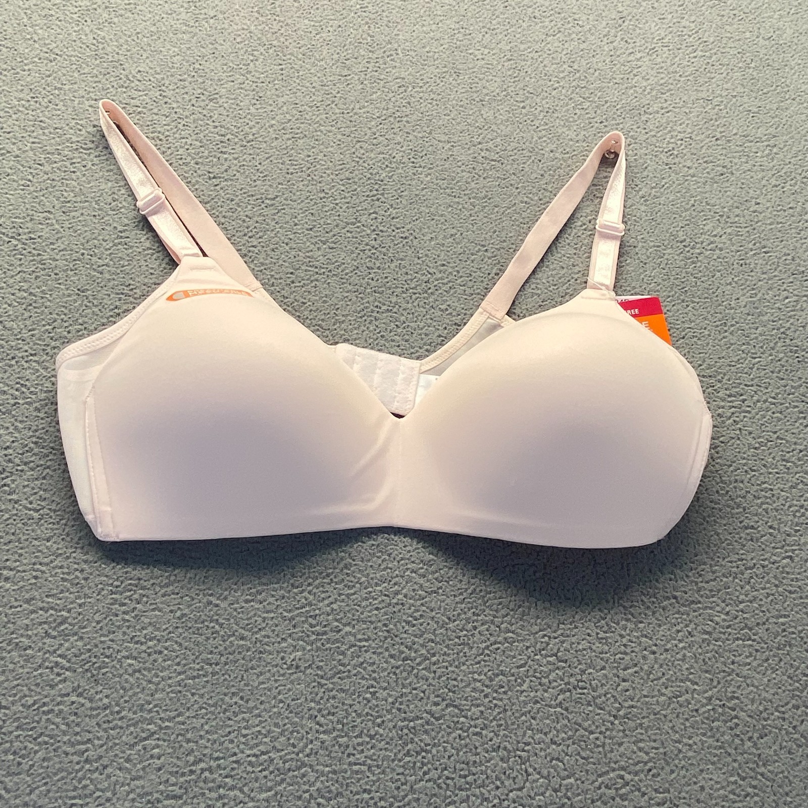 Warner's RM3481A No Side Effects Underarm-Smoothing Wireless Bra Bige Sz 34D NEW