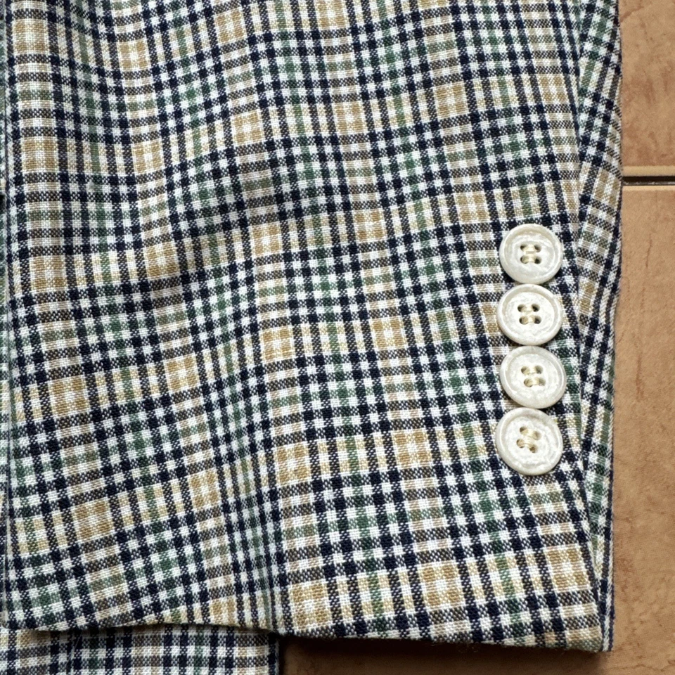 GANT многоцветный клетку чек шерсти Blazer Sport пальто куртка 42R истинный винтажный США - Изображение 2 из 4