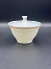 Vintage Pyrex “Regency” White Milk Glass Grey Stripe Sugar Bowl & Lid Only