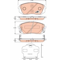 Bremsbelagsatz Scheibenbremse TRW GDB3461 Cotec FüR Hyundai Kia Jac Kia (Dyk)