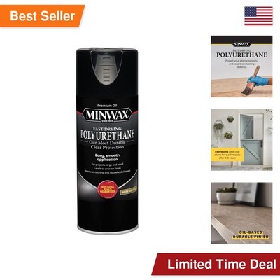 Minwax Fast Drying Polyurethane Spray Paint Protective Wood Finish Semi-Gloss
