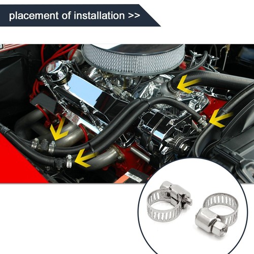 25-Pcs Adjustable [46 to 70mm] Range Worm Gear Hose Clamp Clips Fuel