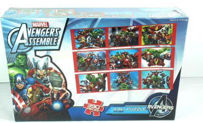 Marvel Avengers Assemble 9 In 1 Puzzle 390 Pieces Initiative Hulk Ironman Thor 