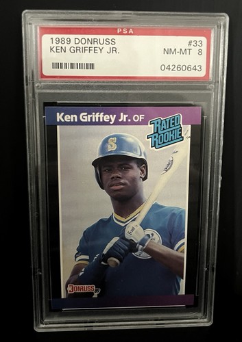 1999 Donruss #33 Ken Griffey Jr Seattle Mariners RC Rookie HOF PSA 8 NM-MT