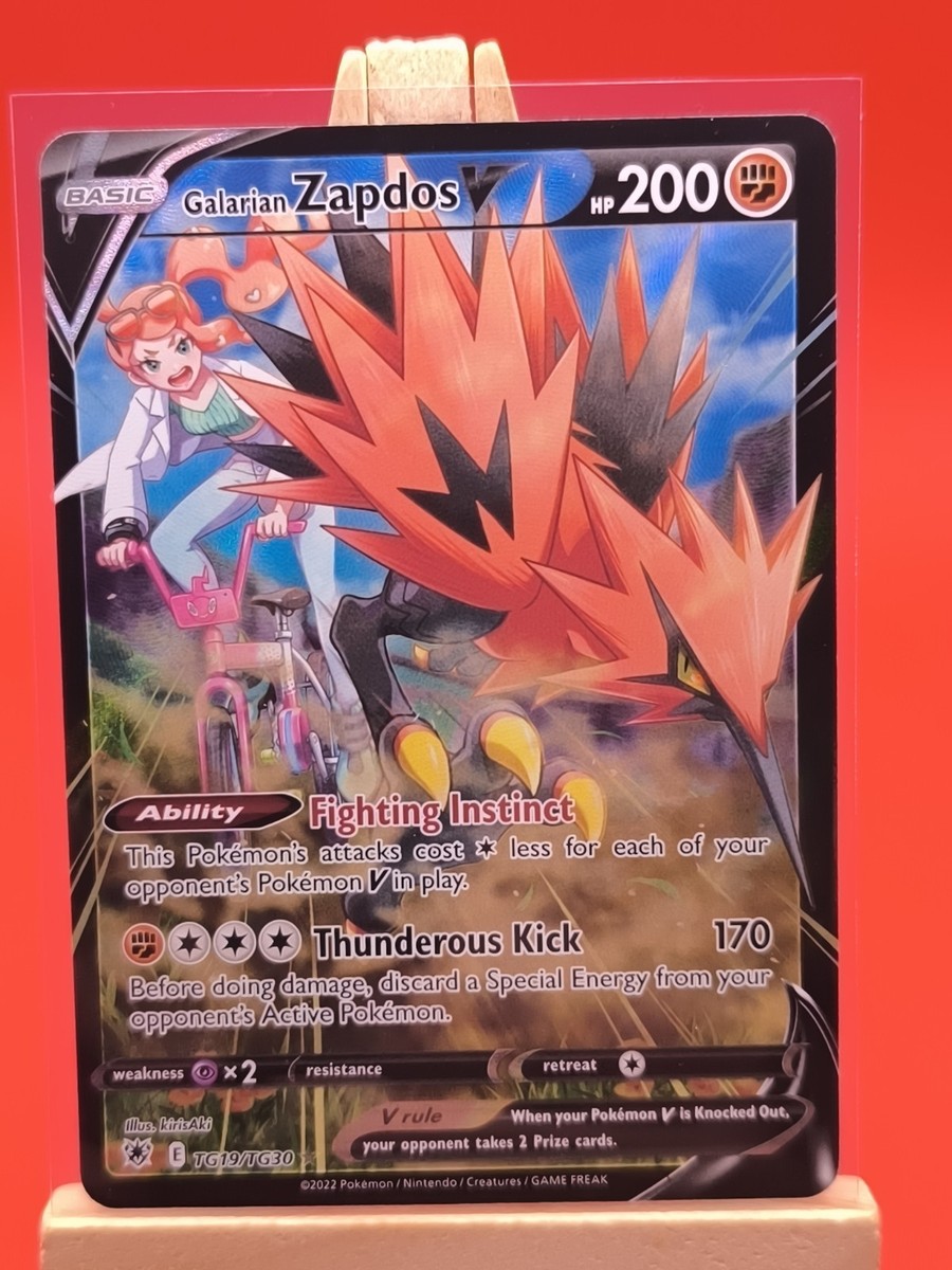 Galarian Zapdos V TG19/TG30 Astral Radiance Trainer Gallery Rare