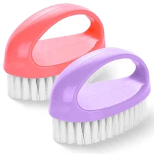 2 Pack Small Scrub Brush Heavy Duty Stiff Nylon Bristles Cleaning Durable