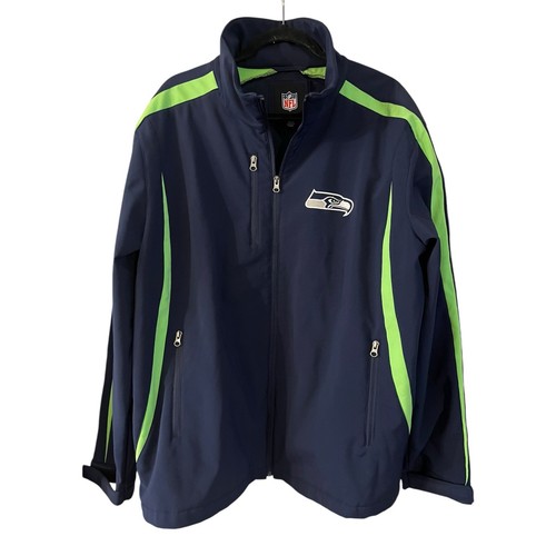 NFL Seattle Seahawks Football Men Jacket Blue Green G-III Zip Jacket XL - Picture 1 of 6