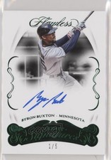 2018 Panini Flawless Debut Signatures Emerald 1/5 Byron Buxton #FDS-BB Auto 1s6