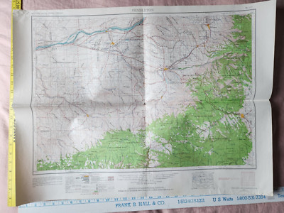 Vtg 1953 Pendleton Oregon/Washington U.S. Geological Survey Map 23 X 28